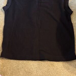 LOFT Black Ribbed Tank Top